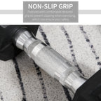 2x10kg Rubber Hex Dumbbell Set