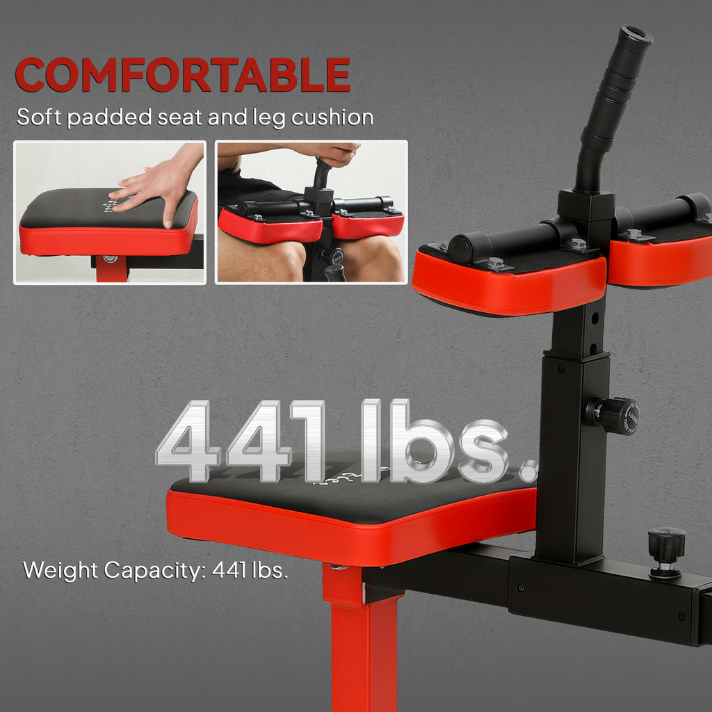 Adjustable Seated Calf Raise Machine – Red