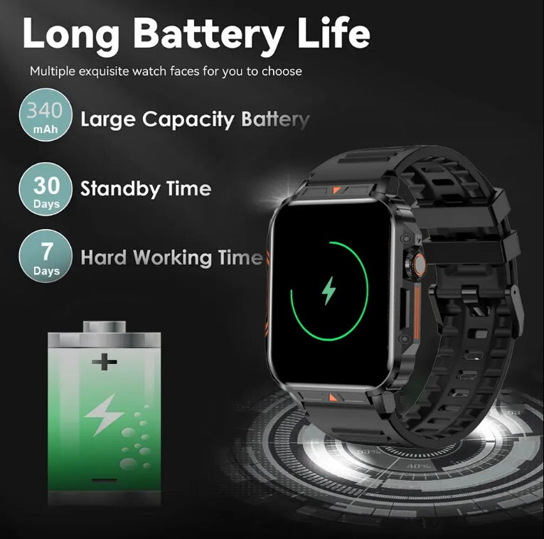 Outdoor Square Smartwatch with Call & GPS