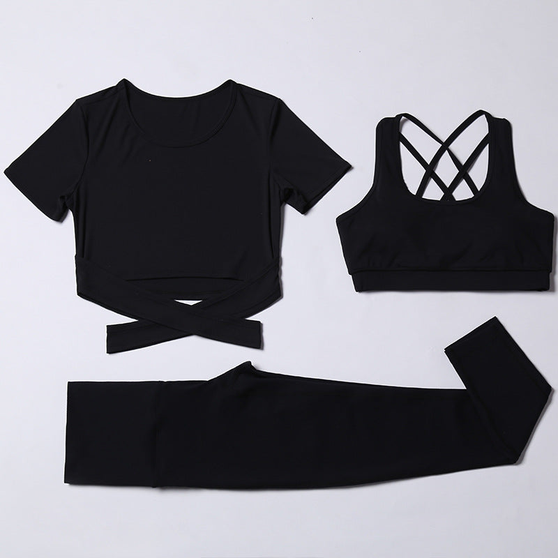 Three-Piece Gym Yoga Speed Suit