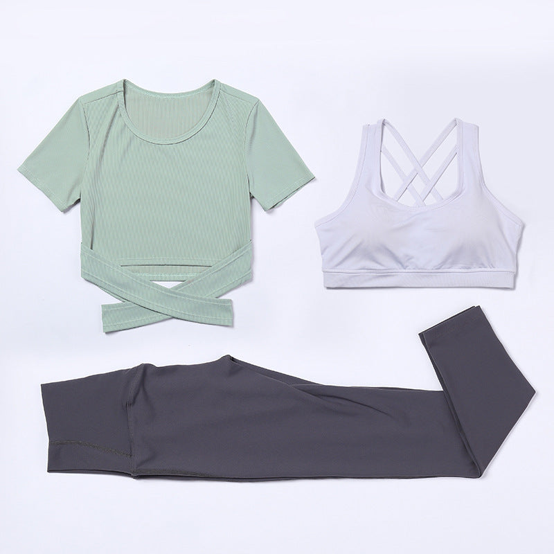 Three-Piece Gym Yoga Speed Suit