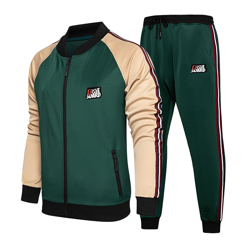 Men's Colorblock Tracksuit Jogging Set