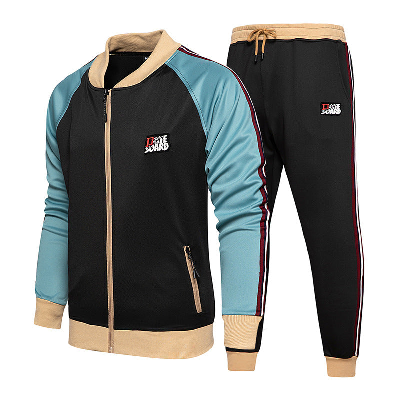 Men's Colorblock Tracksuit Jogging Set