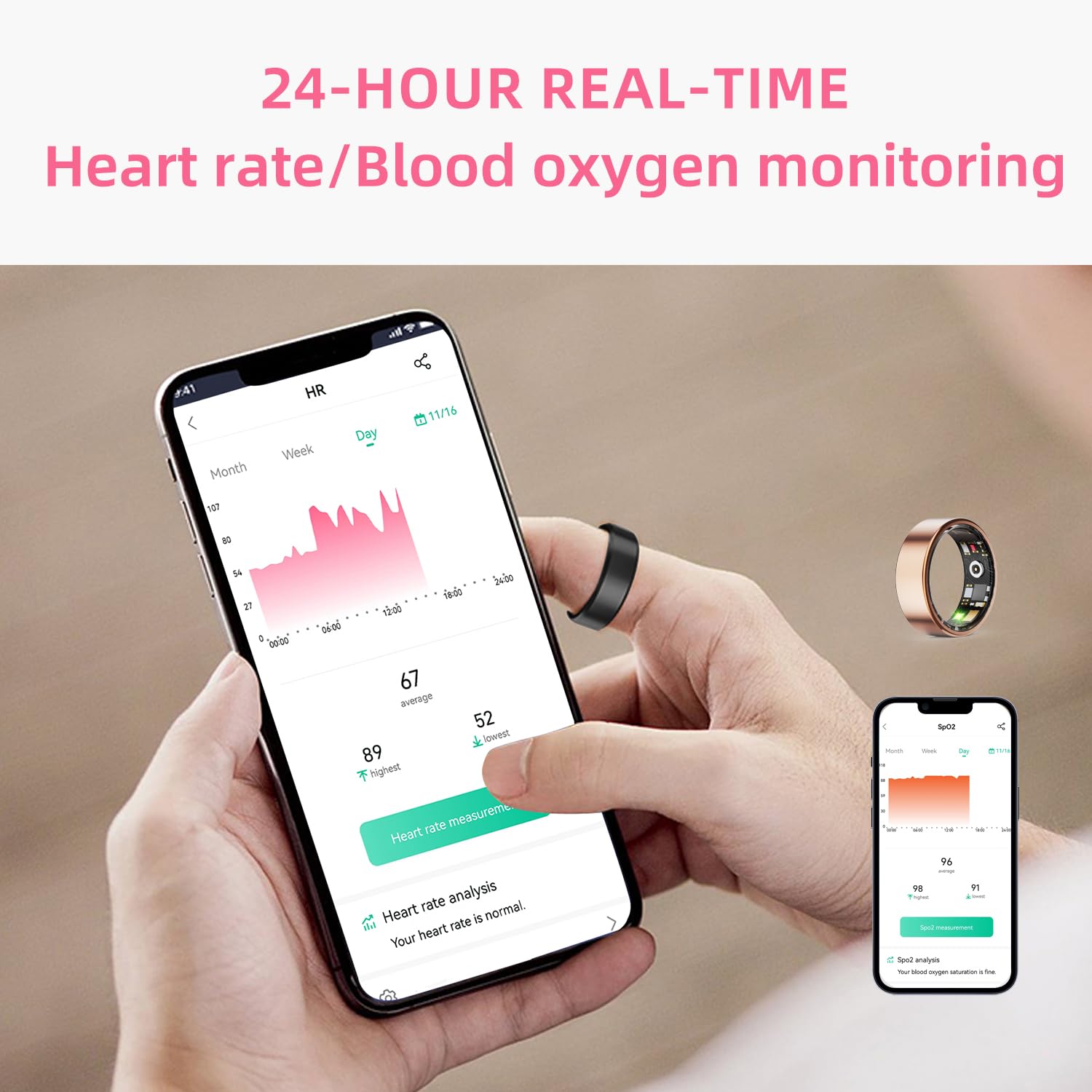 Smart Health Ring – Sleep & Heart Rate Tracker