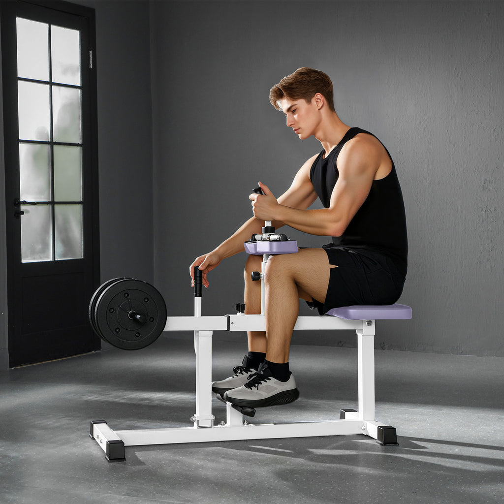 Adjustable Seated Calf Raise Machine – Purple