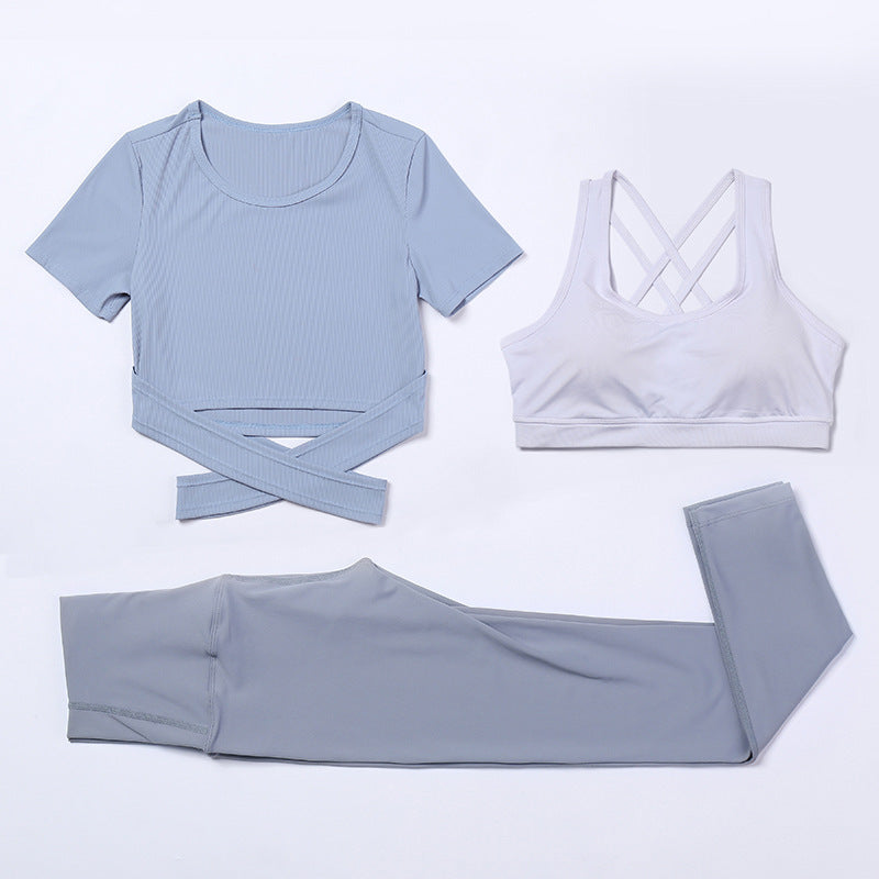 Three-Piece Gym Yoga Speed Suit