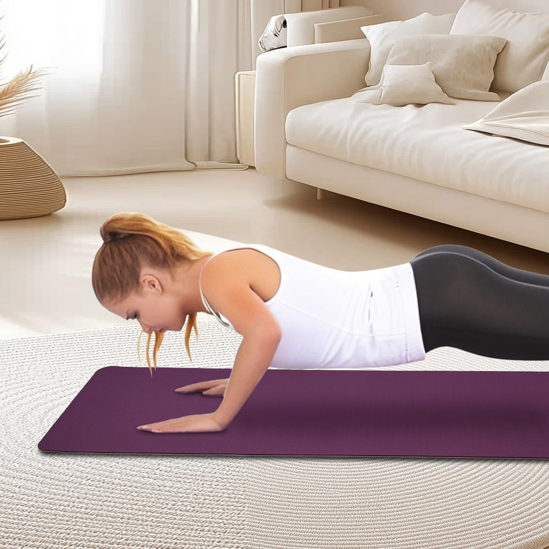 TPE Non-Slip Yoga Mat 72x24 (Blue)