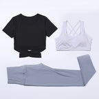 Three-Piece Gym Yoga Speed Suit