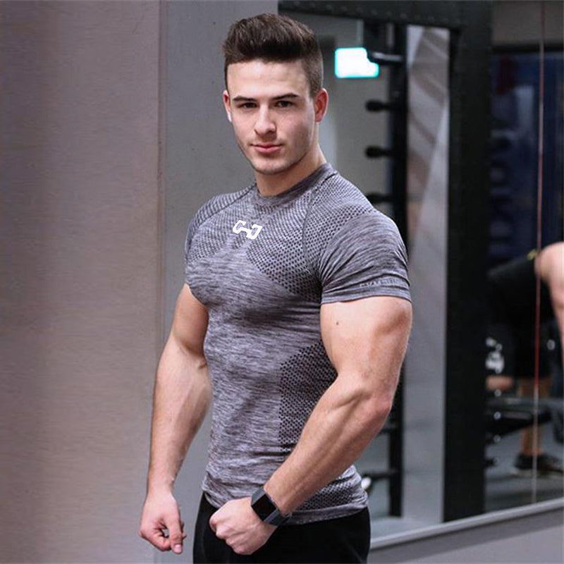Quick-Dry Short-Sleeve Gym T-Shirt