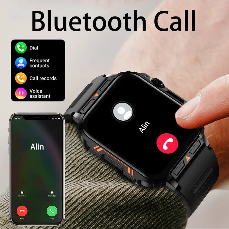 Outdoor Square Smartwatch with Call & GPS
