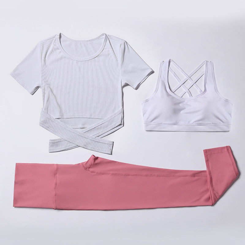 Three-Piece Gym Yoga Speed Suit