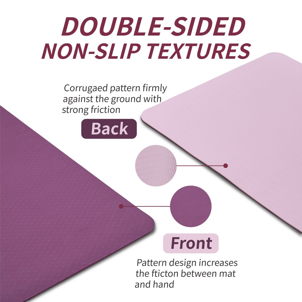 TPE Non-Slip Yoga Mat 72x24 (Blue)