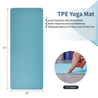 TPE Non-Slip Yoga Mat 72x24 (Green)