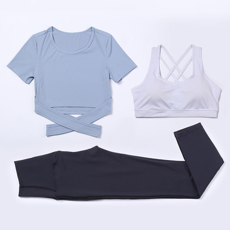 Three-Piece Gym Yoga Speed Suit