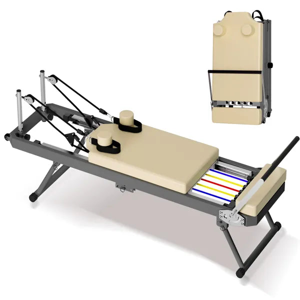 Foldable Pilates Reformer Machine – 330lbs
