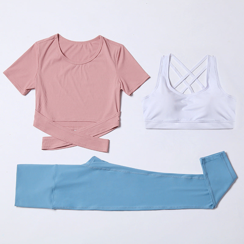 Three-Piece Gym Yoga Speed Suit