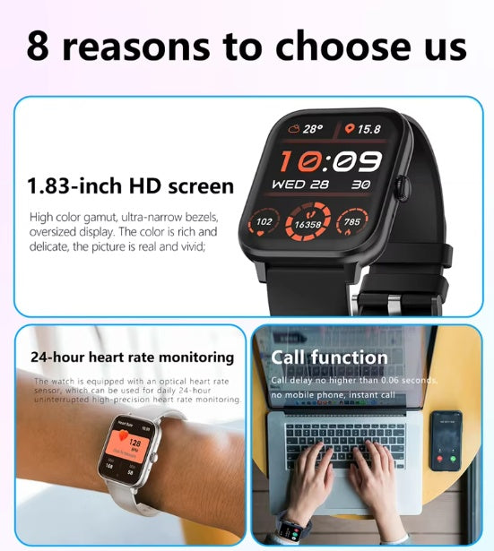1.83" Smart Watch with Bluetooth Call