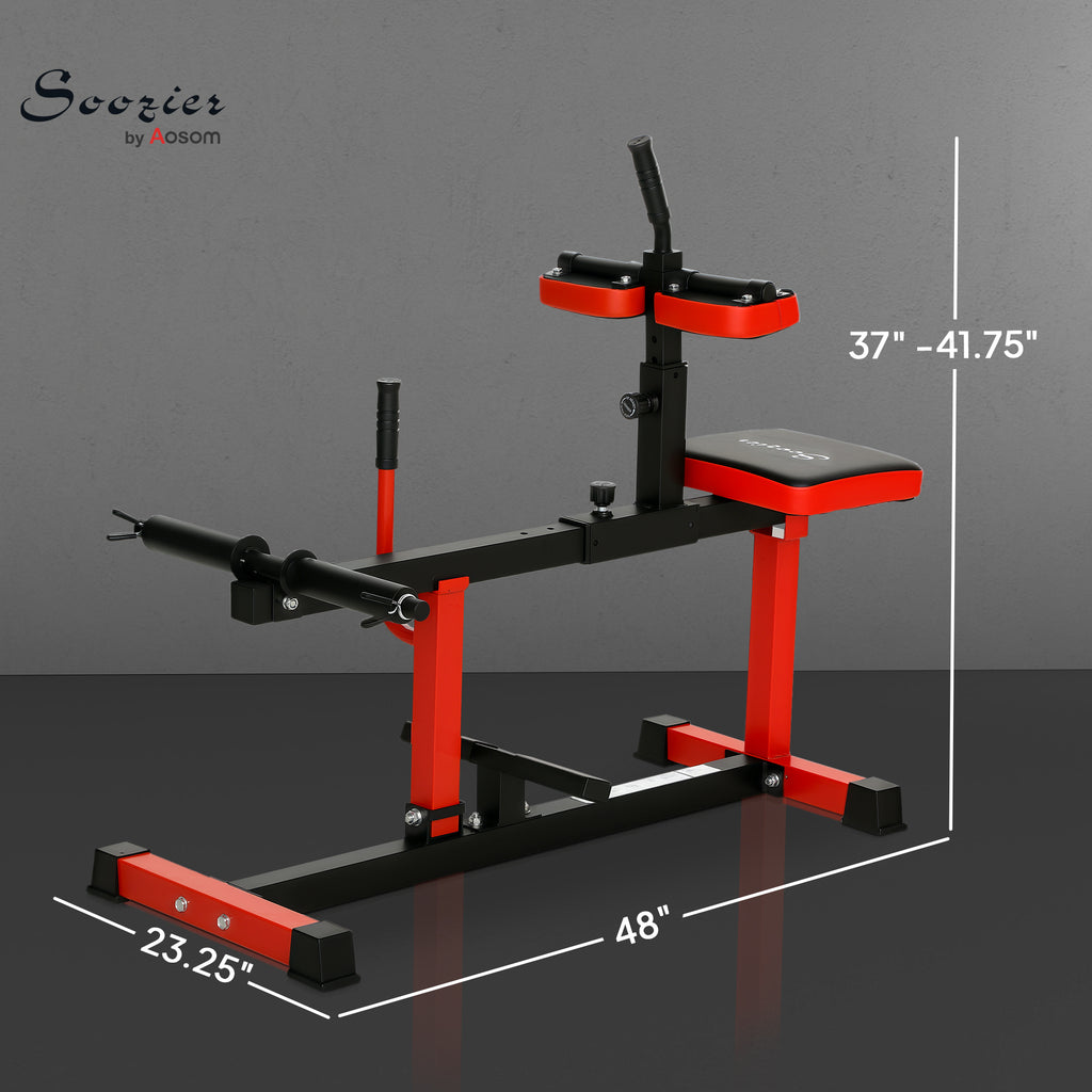 Adjustable Seated Calf Raise Machine – Red