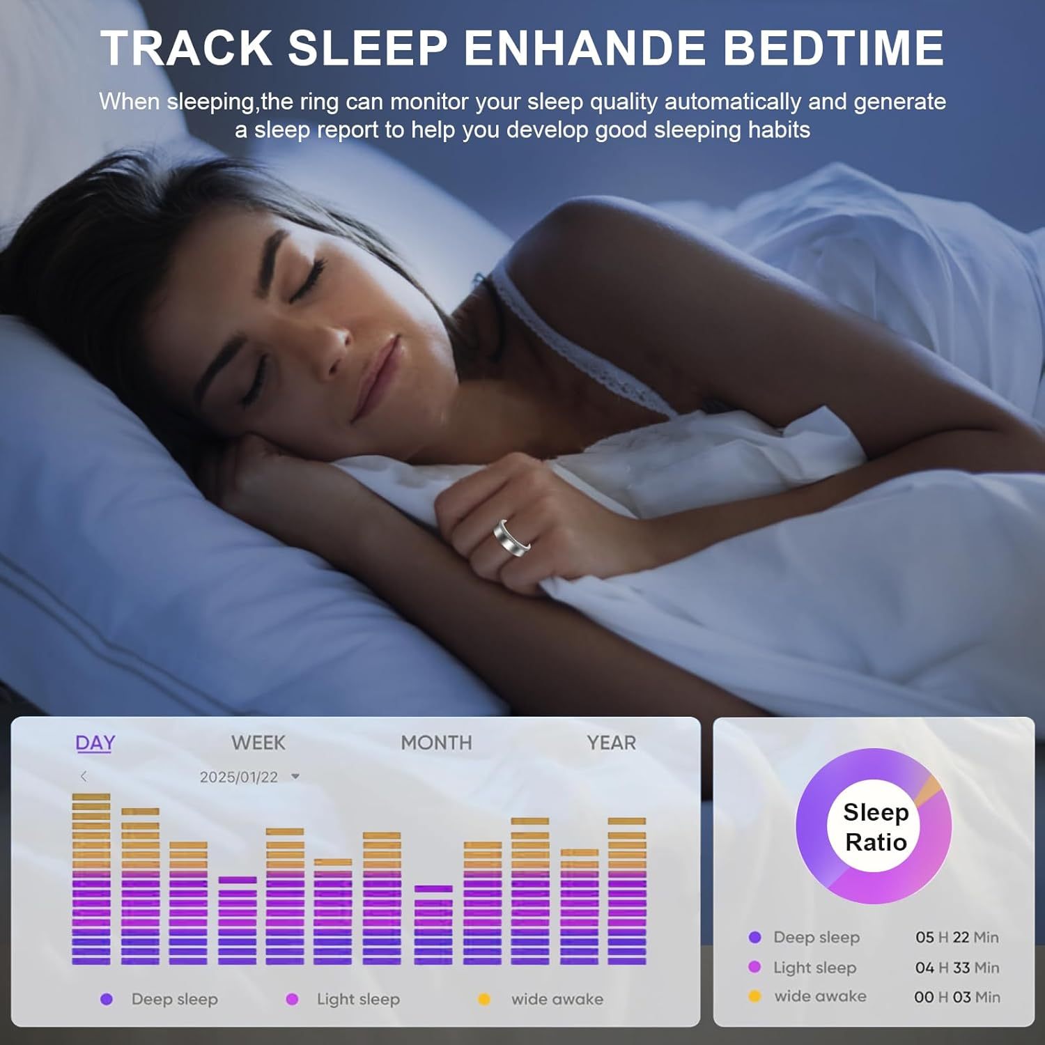 Luxury Diamond Smart Health Ring