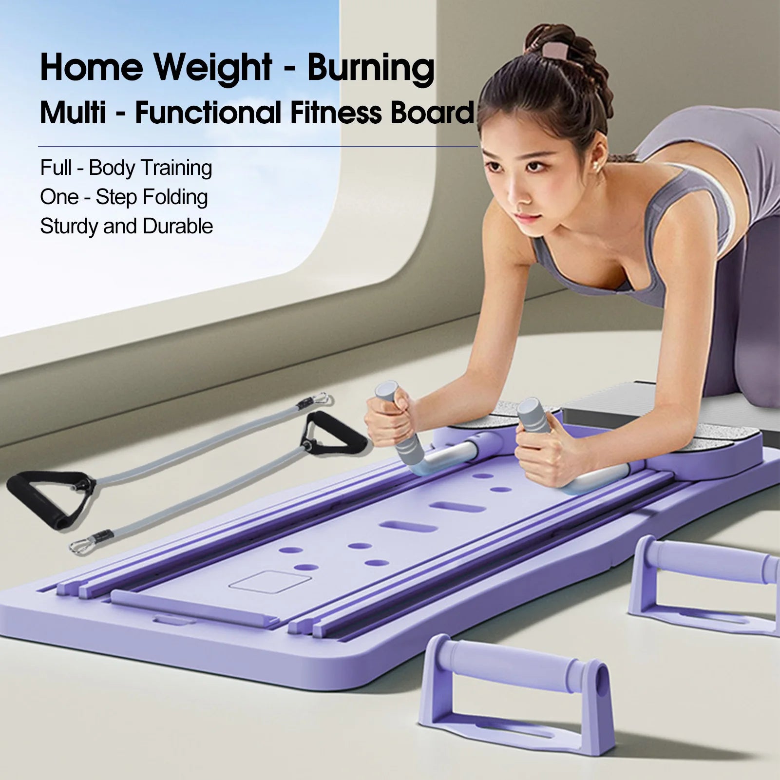 Foldable 4-in-1 Pilates Board