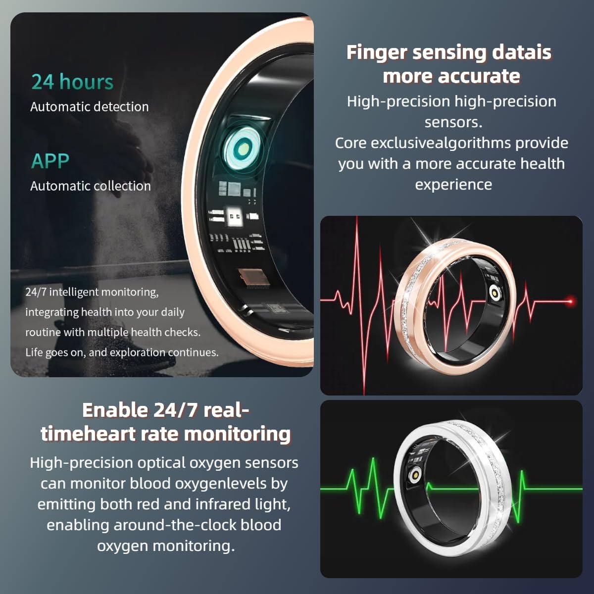 Smart Health Ring – Rose Gold