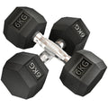 2x6kg Rubber Hex Dumbbell Set (Variant)