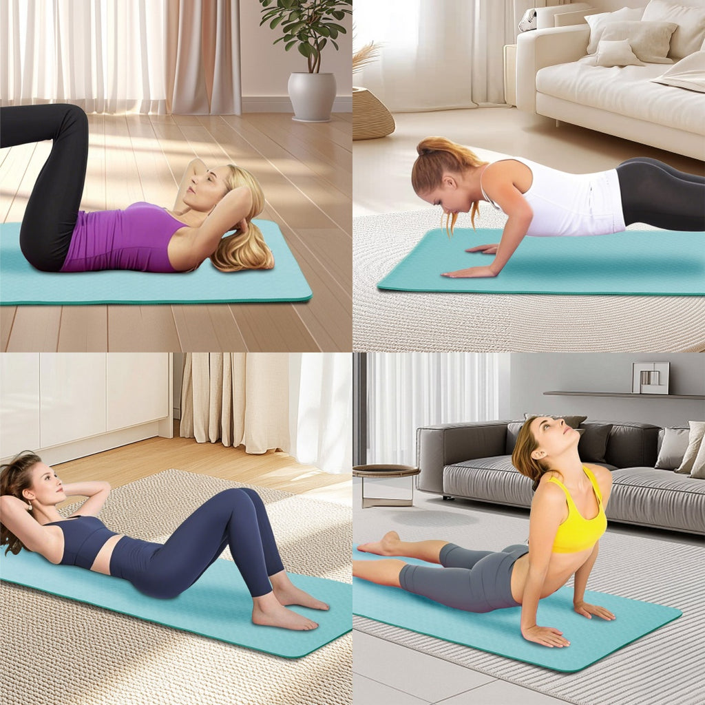 TPE Non-Slip Yoga Mat 72x24 (Green)