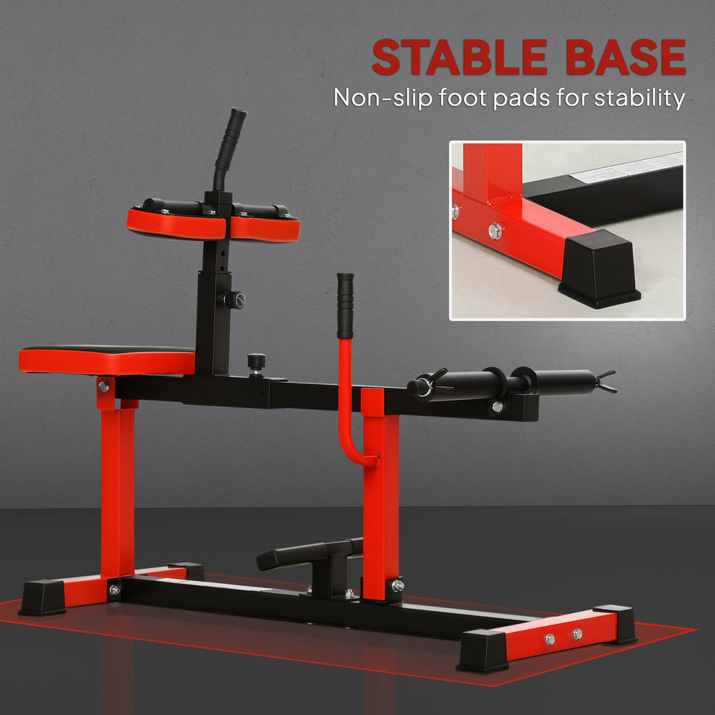 Adjustable Seated Calf Raise Machine – Red