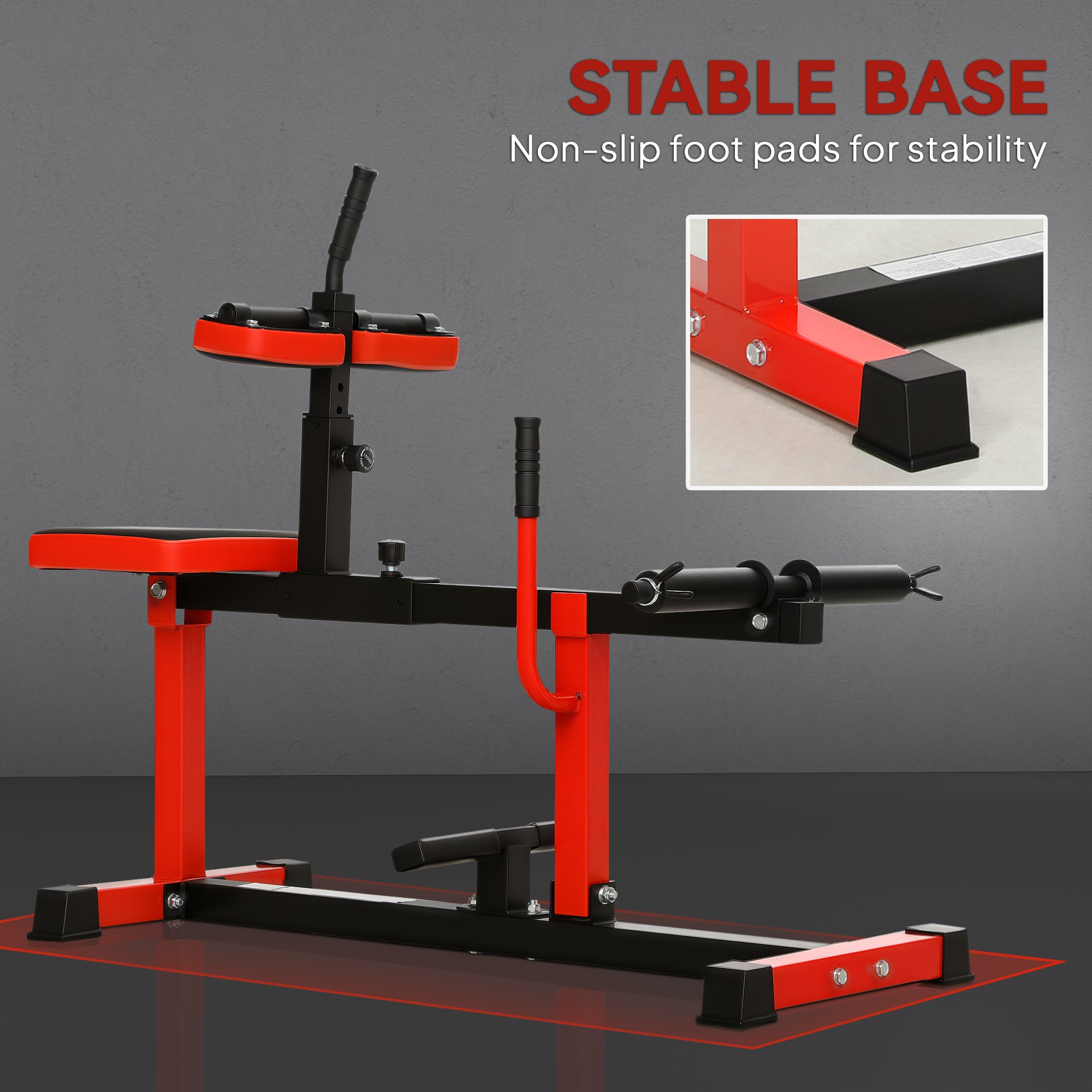Adjustable Seated Calf Raise Machine – Red