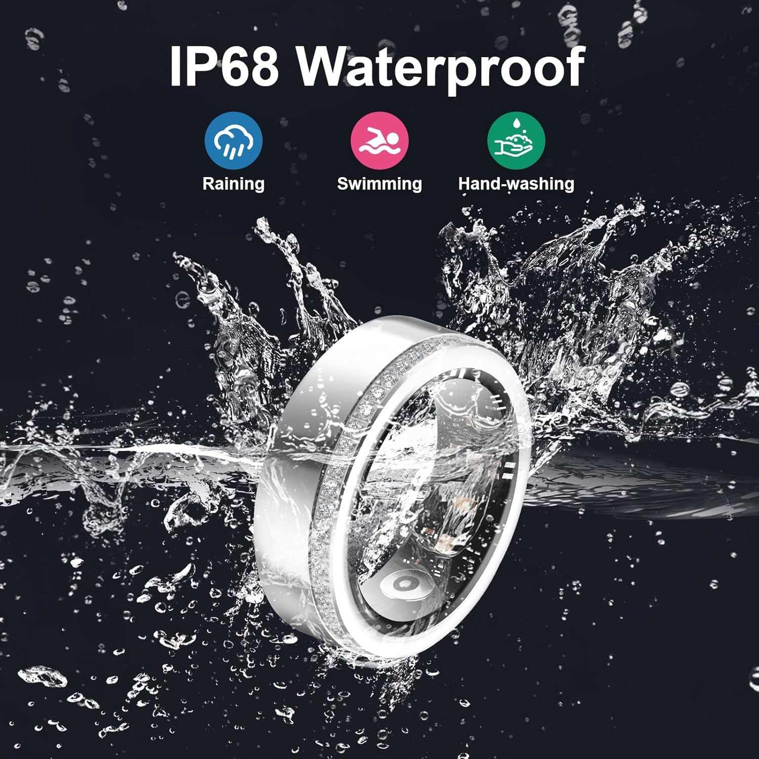 Luxury Diamond Smart Health Ring