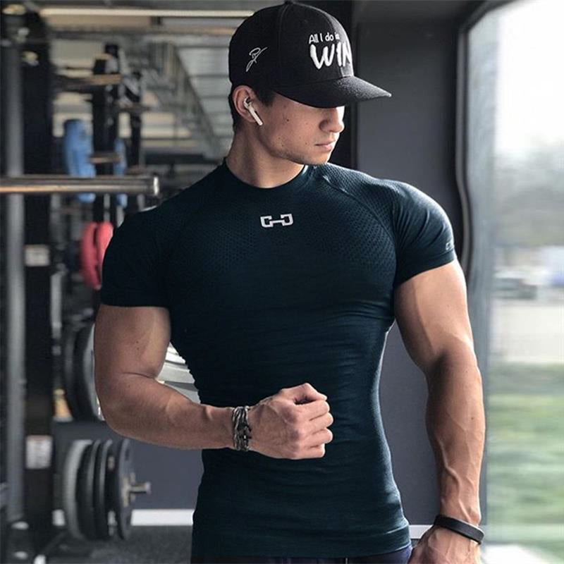 Quick-Dry Short-Sleeve Gym T-Shirt