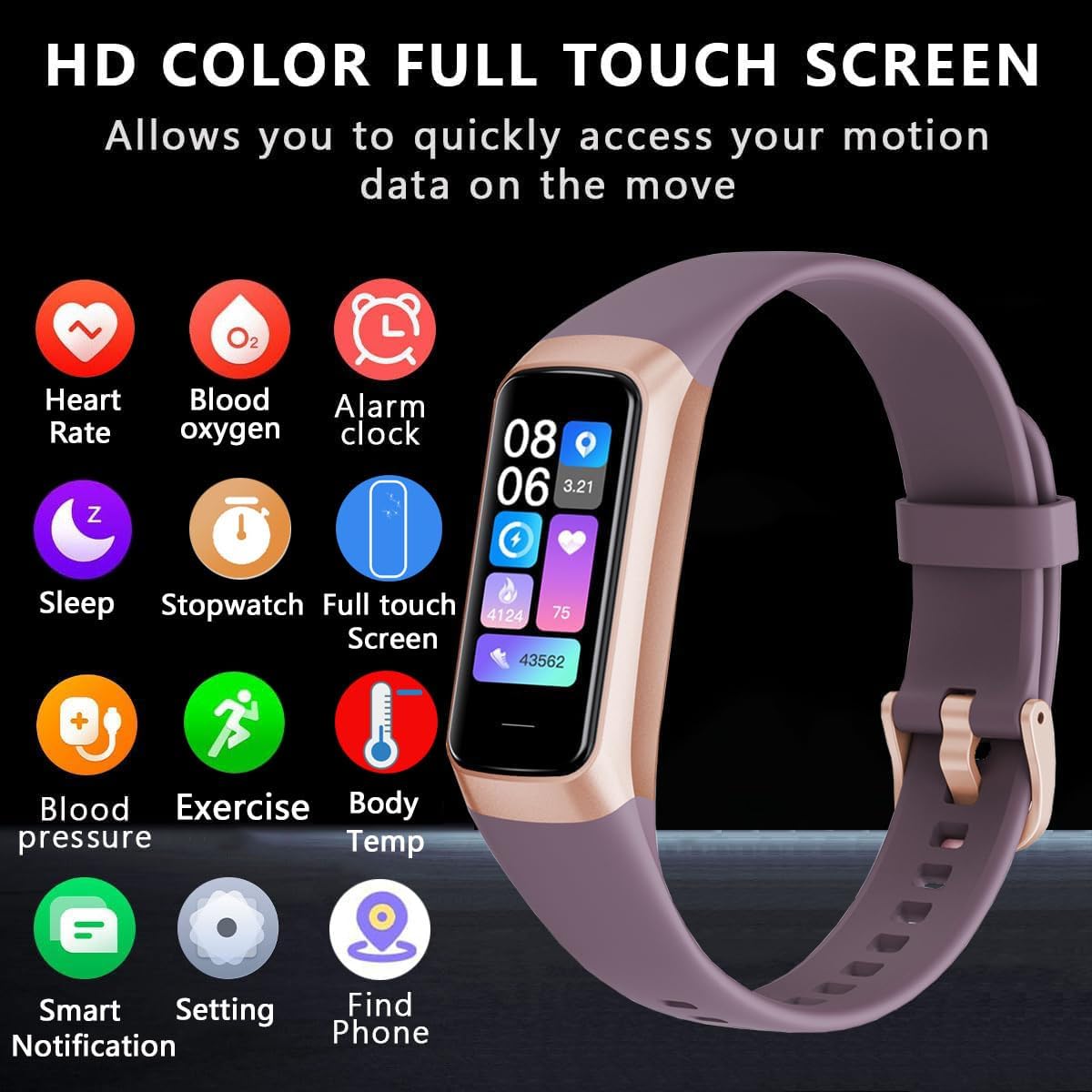 Fitness Tracker with Heart Rate & SpO2