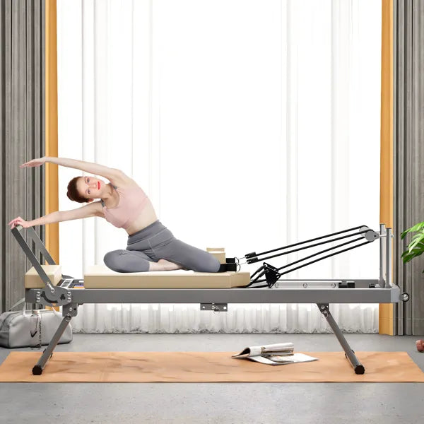 Foldable Pilates Reformer Machine – 330lbs
