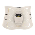 Heat Compress Fitness Massage Belt designed for relaxation with USB power and 3 adjustable gears in creamy-white color.